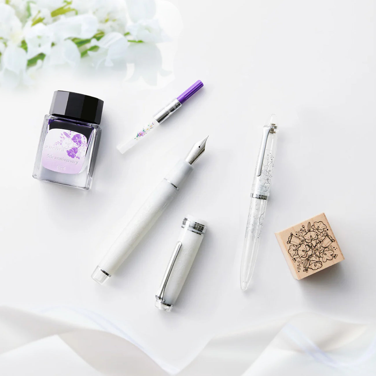 In Stock |5th anniversaryCommemorative edition with steel rod Campanula5th Anniversary Professional Gear Fountain Pen Campanula