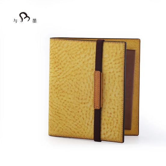 In Stock Shinari Limited Edition Yellow M5 Bi-Fold Leather Notebook Ring Size 13mm