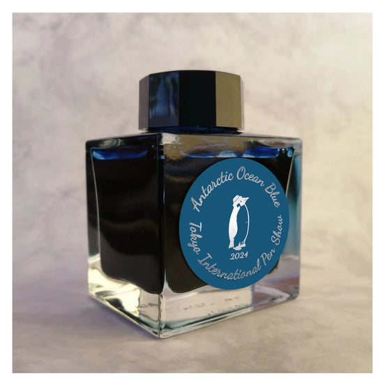 In Stock 2024 Tokyo International Pen Show (TIPS) Limited Edition Sailor Antarctic Sea Blue Fountain Pen Ink 50ml