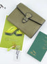 Brelio × Nagasawa Limited Edition Notebook 2024, Matcha Canelé, M5/M6 Tri-Fold with Snap Fastener