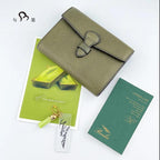 Brelio × Nagasawa Limited Edition Notebook 2024, Matcha Canelé, M5/M6 Tri-Fold with Snap Fastener