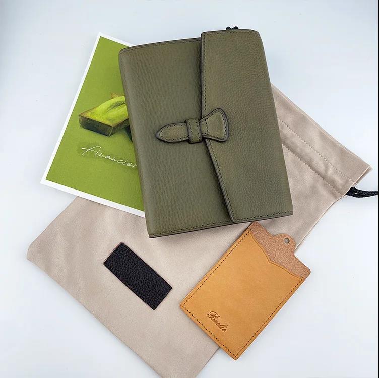 Brelio × Nagasawa Limited Edition Notebook 2024, Matcha Canelé, M5/M6 Tri-Fold with Snap Fastener