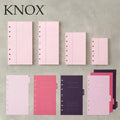 Knox Limited Edition Refill - A6 Bible/A6 Slim Bible/M6/M5 Loose-leaf Planner Inserts with Gilded Index Dividers