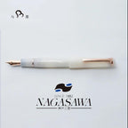 Nagasawa White Porcelain, China Exclusive, 21K Gold, Weather Vane Rooster Engraving, Sailor Fountain Pen