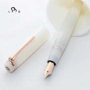 Nagasawa White Porcelain, China Exclusive, 21K Gold, Weather Vane Rooster Engraving, Sailor Fountain Pen