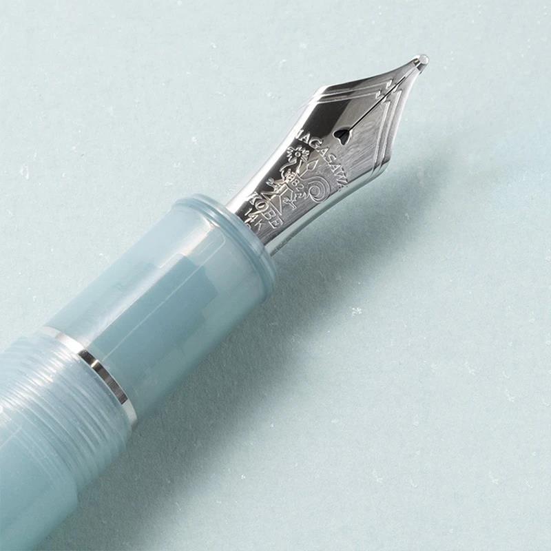 NAGASAWA Exclusive Kobe Special Series Vol.1 - Refreshing Soda 14K Gold Platinum Fountain Pen with Weather Vane Rooster Engraving