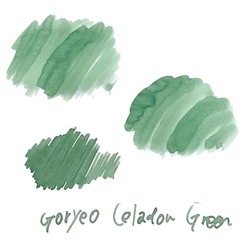 NAGASAWA Exclusive Fountain Pen Ink 50ml - Special Color: Hibiscus/Koryo Celadon Green