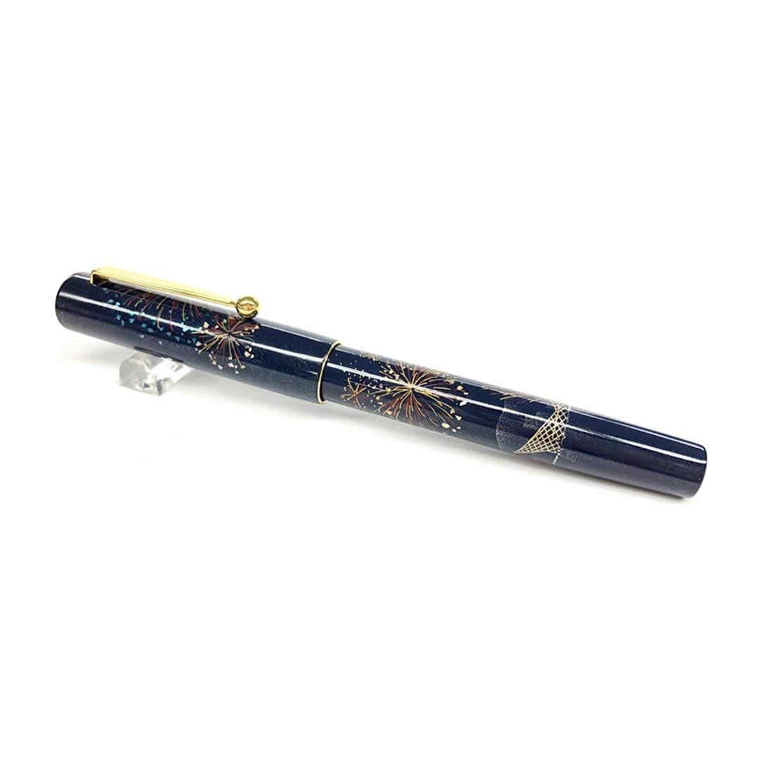 NAGASAWA 140th Anniversary Limited Edition, Kobe Fireworks, 18K Gold Pilot Fountain Pen with Weather Vane Rooster Engraving