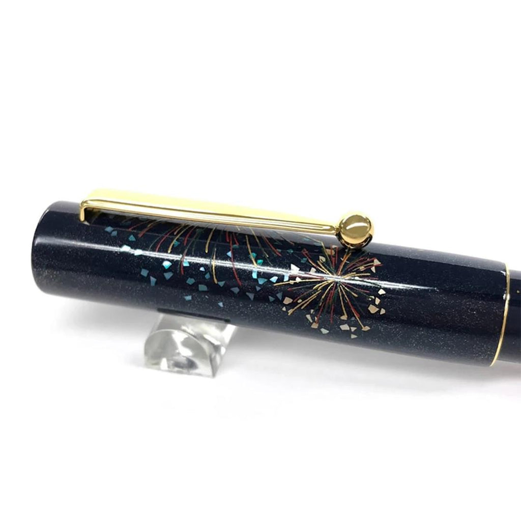 NAGASAWA 140th Anniversary Limited Edition, Kobe Fireworks, 18K Gold Pilot Fountain Pen with Weather Vane Rooster Engraving