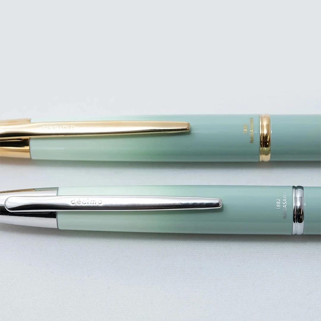 NAGASAWA Limited Edition: Higashi-Kawasaki Harbor Mint Green 18K Gold Retractable Fountain Pen