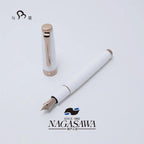 NAGASAWA Exclusive My Fountain Pen S2 ODYSSEY Snow White 14K Gold Sailor Pen, Weather Vane Engraved