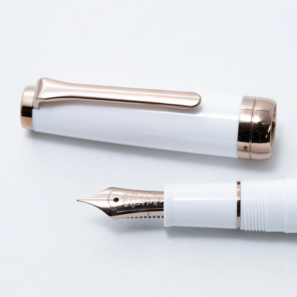 NAGASAWA Exclusive My Fountain Pen S2 ODYSSEY Snow White 14K Gold Sailor Pen, Weather Vane Engraved