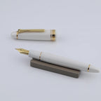 Yukio Nagahara Modified Nib, Pearl White Torpedo 21K Gold, Vintage 1911, Full Gold Nib, Sailor Fountain Pen