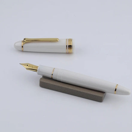Yukio Nagahara Modified Nib, Pearl White Torpedo 21K Gold, Vintage 1911, Full Gold Nib, Sailor Fountain Pen