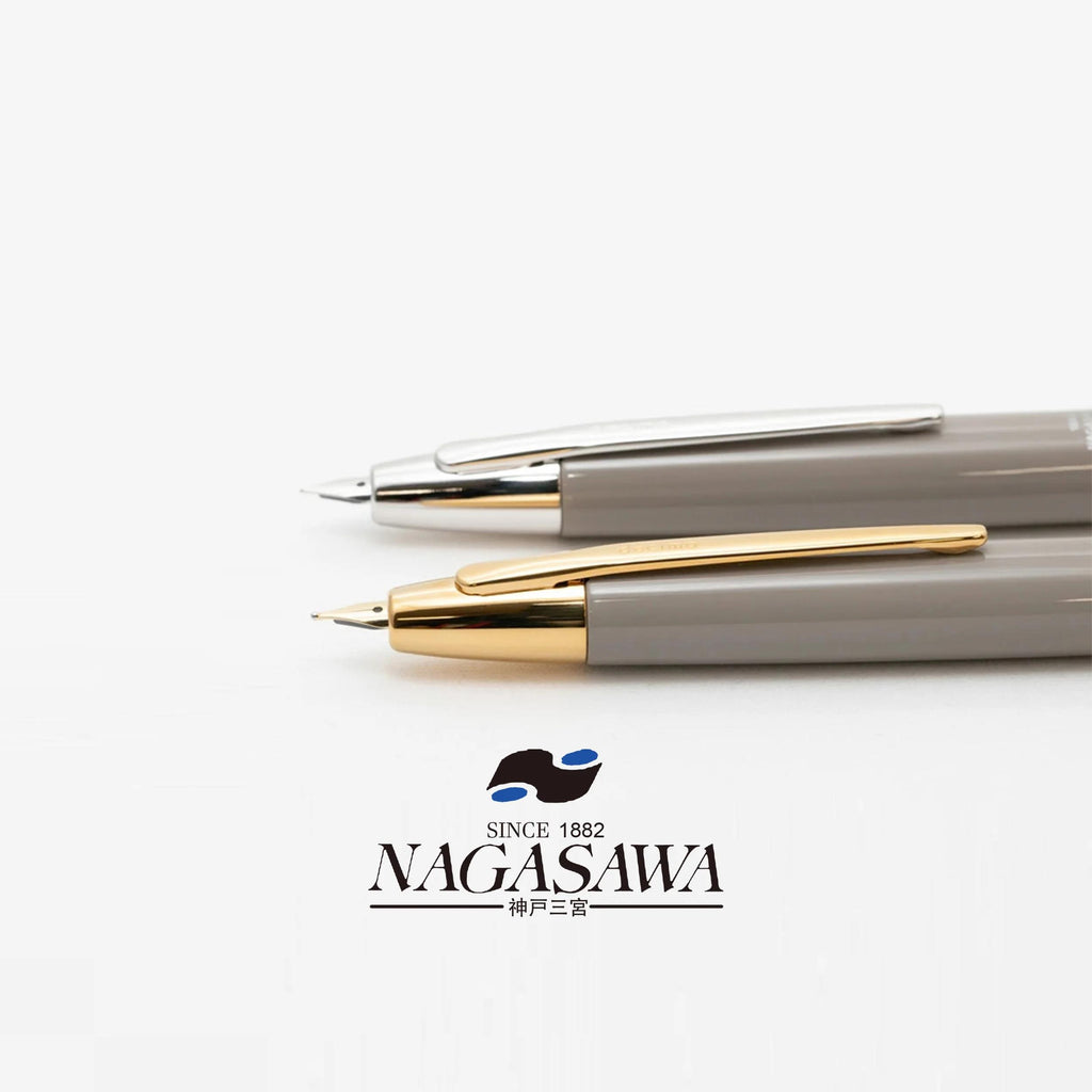 Nagasawa Exclusive Coastal Gray, 18K Gold Pilot Retractable Fountain Pen