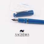 Nagasawa Sakaecho Blue, Large-size Piston-filler, 21K Gold Sailor Fountain Pen