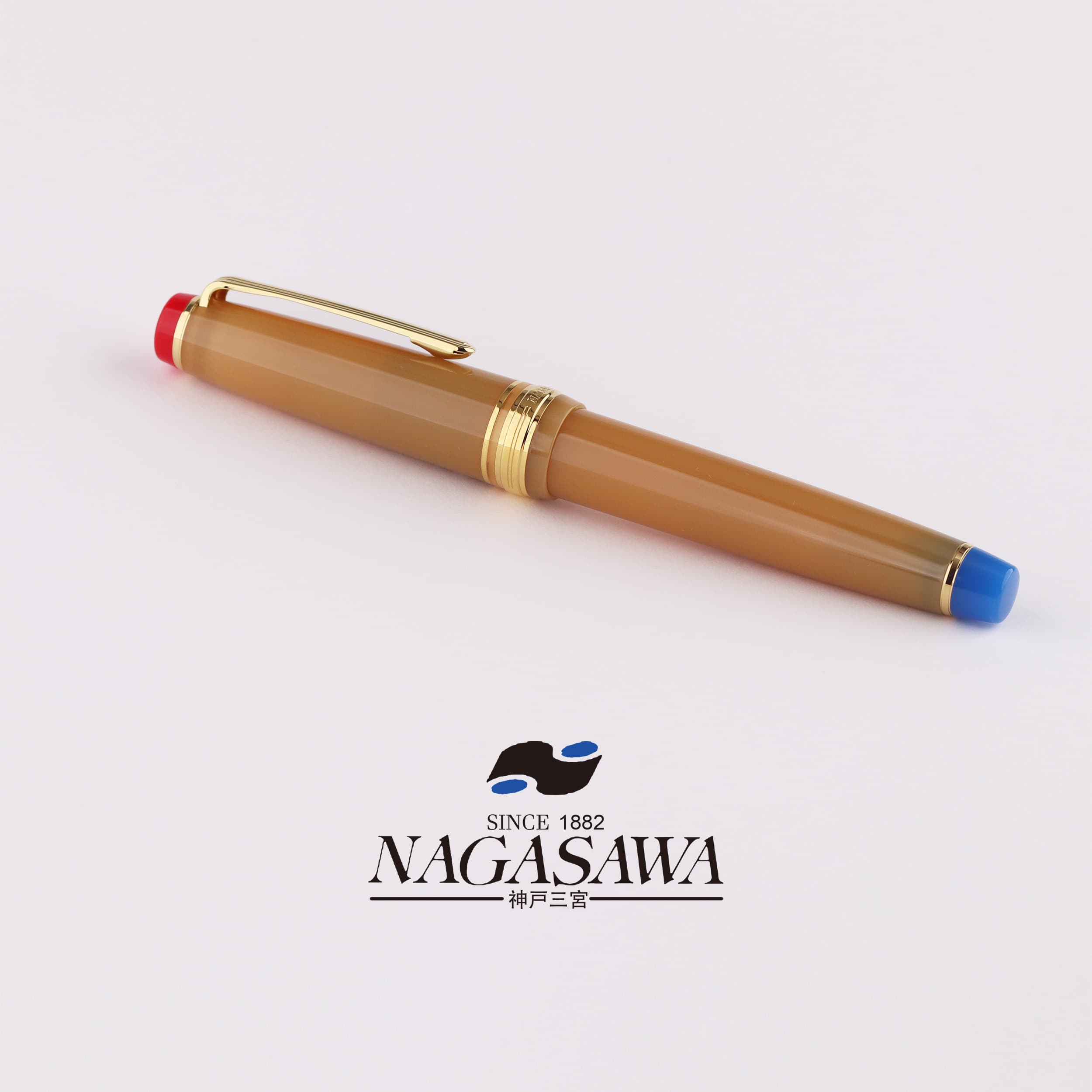 Nagasawa International Stamp Exhibition Exclusive, Brown Bear Medium-sized 14K Gold Sailor Fountain Pen