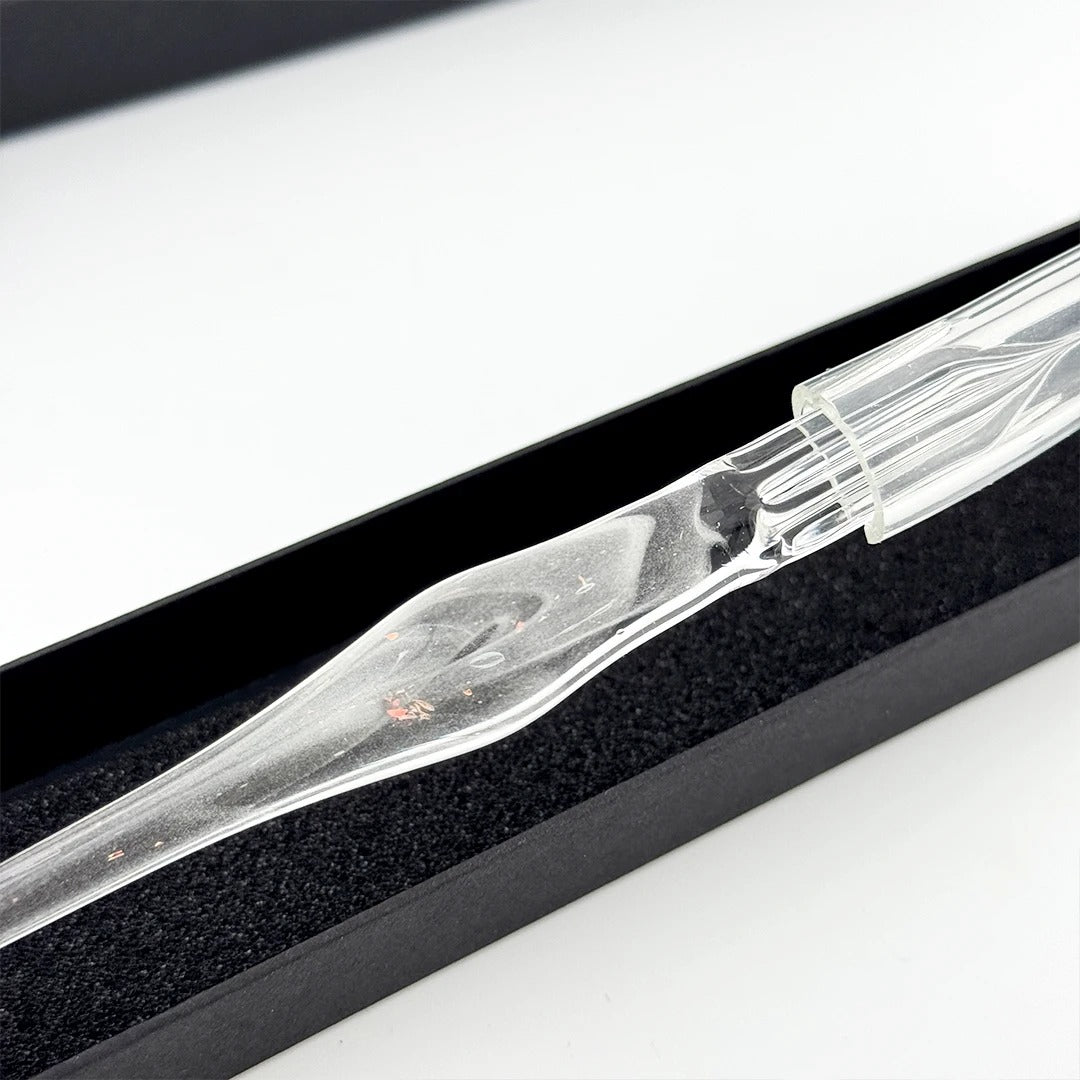 AUN Glass Pen: White Marble