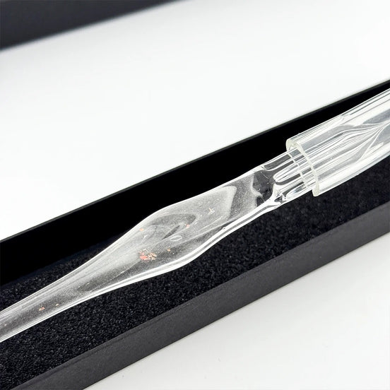 AUN Glass Pen: White Marble