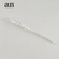 AUN Glass Pen: Transparent Jade Bubble Spiral