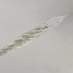 AUN Glass Pen: Transparent Jade Bubble Spiral