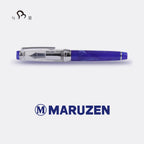 Maruzen Exclusive Blue Marble Medium Low Center of Gravity 14K Gold Sailor Fountain Pen