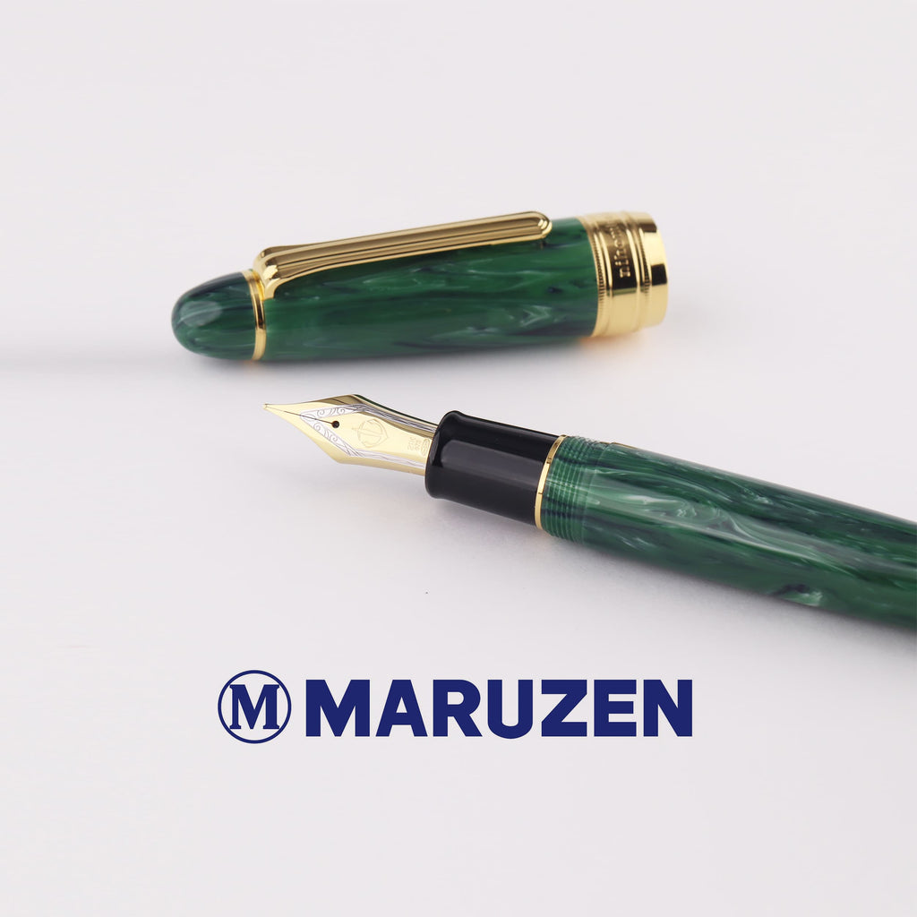 Maruzen Exclusive Green Pen King Sailor 21K Gold Fountain Pen