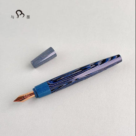 Eboya 14K Gold Fountain Pen, Limited-Edition Chōsō Color, Ebonite Body, 木笛 KOBUE