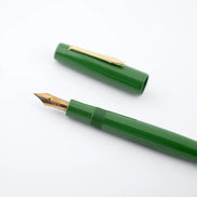 Eboya 棗 NATSUME M-Shape Limited Edition Green Hard Rubber 14K Gold Fountain Pen