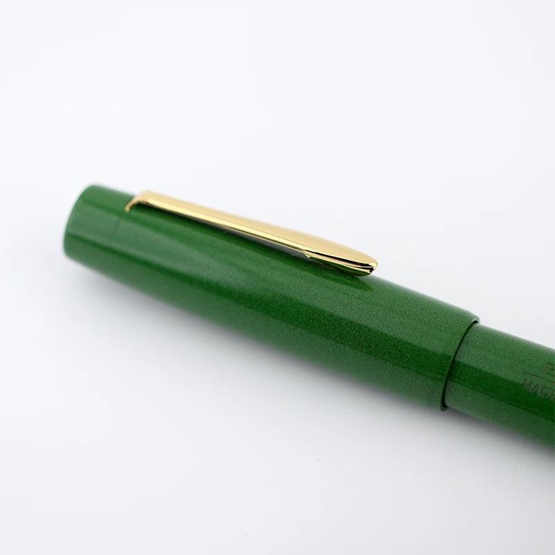 Eboya Shoumokuya Jujube M-Shape Limited Edition Green Hard Rubber 14K Gold Fountain Pen