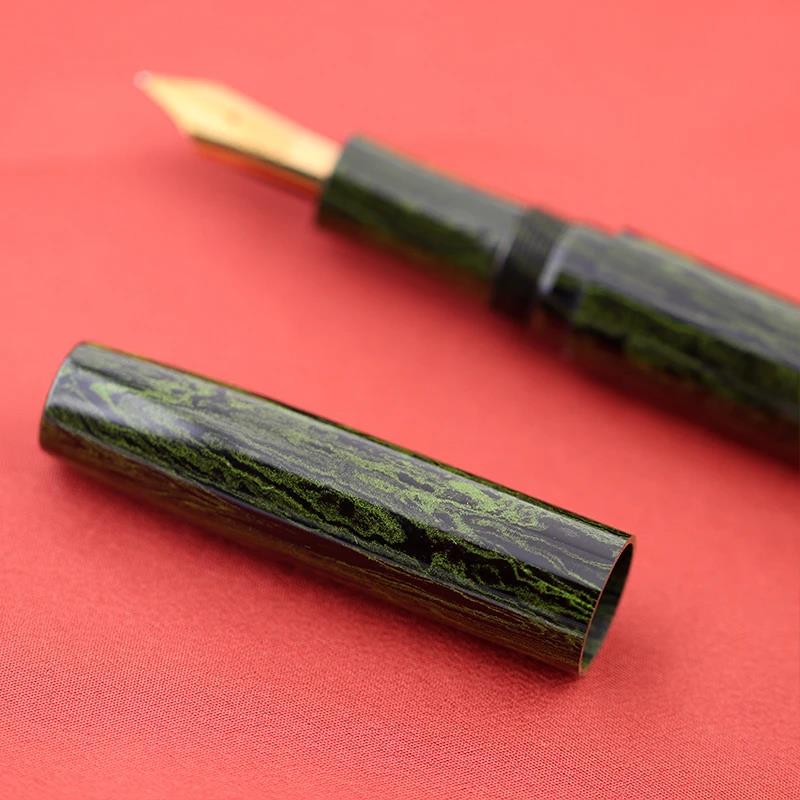 Eboya Shoumokuya Ark M-Shape Standard Color Wakaba Hard Rubber 14K Gold Fountain Pen