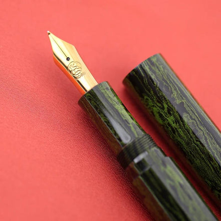 Eboya 方舟 HAKOBUNE M-Shape Standard Color Wakaba Hard Rubber 14K Gold Fountain Pen