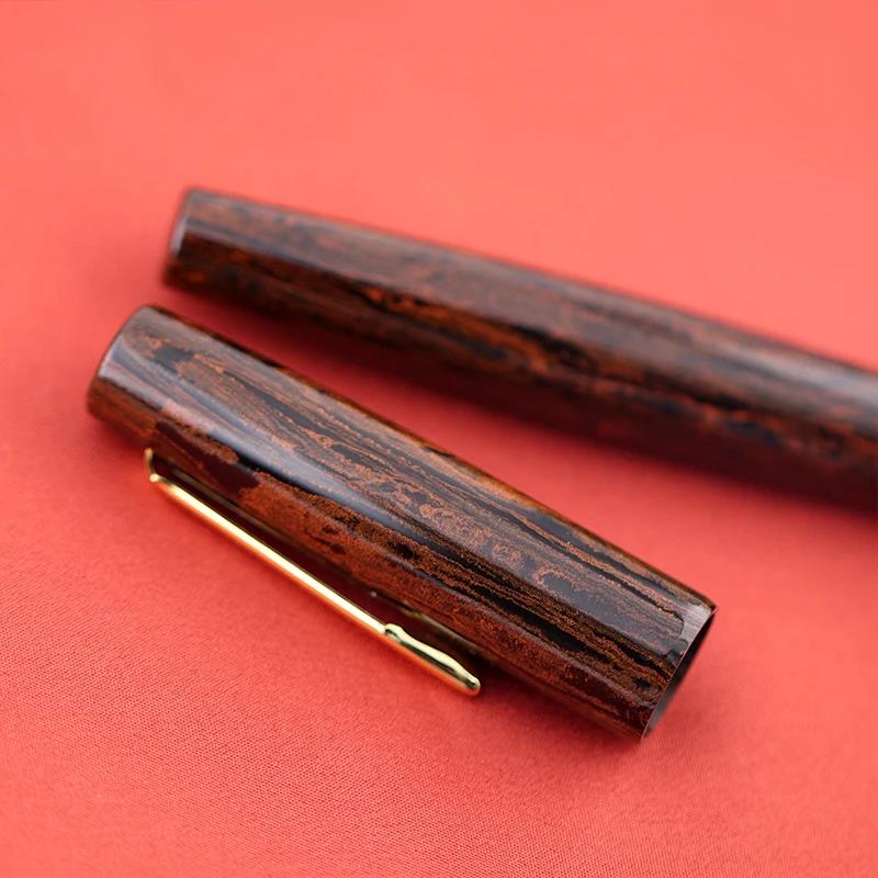Eboya 棗 NATSUME M Standard Color Twilight Hard Rubber 14K Gold Fountain Pen