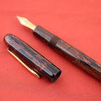 Eboya Shoumokuya Hoju S Standard Color Twilight Hard Rubber 14K Gold Fountain Pen