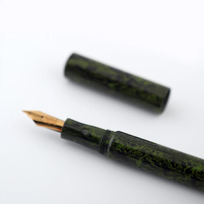 Eboya Shoumokuya Kyouka S Wakaba Hard Rubber 14K Gold Fountain Pen