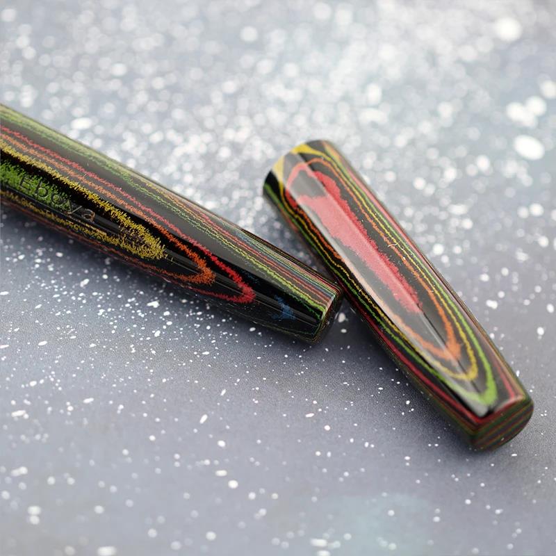 Eboya Shoumokuya Ark/Gaia/Mokute M/L Limited Color Aurora Hard Rubber 14K Gold Fountain Pen