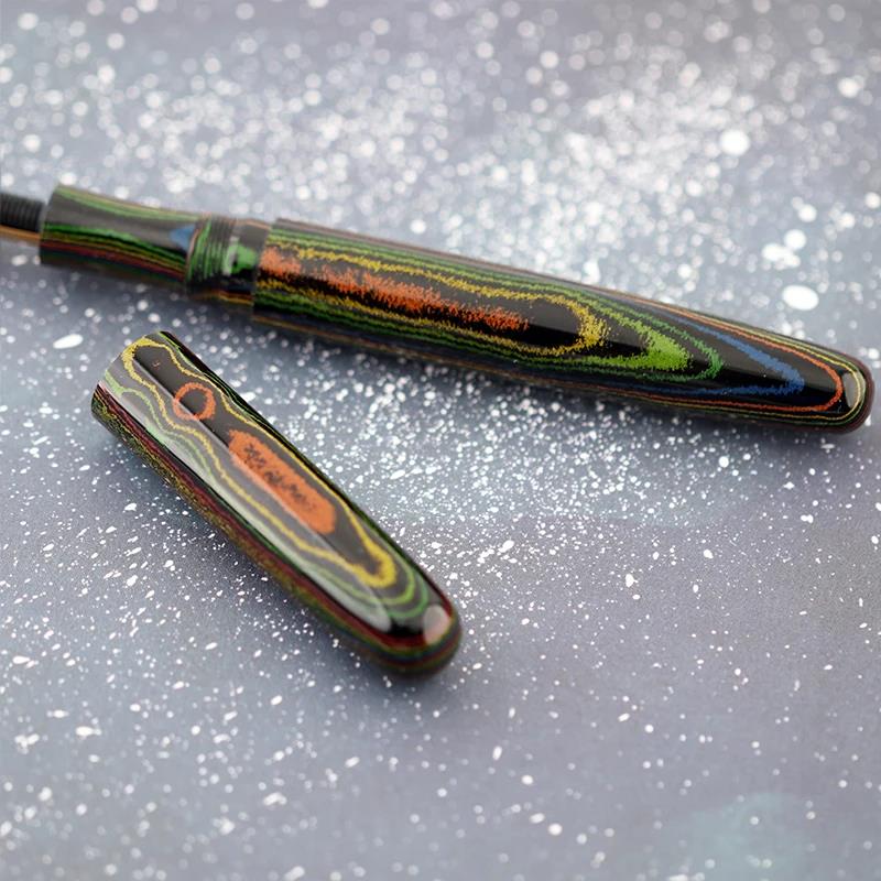 Eboya Shoumokuya Ark/Gaia/Mokute M/L Limited Color Aurora Hard Rubber 14K Gold Fountain Pen