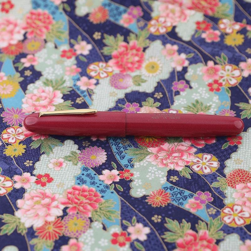 Eboya Shoumokuya Hoju L Limited Color Akane Hard Rubber 14K Gold Fountain Pen