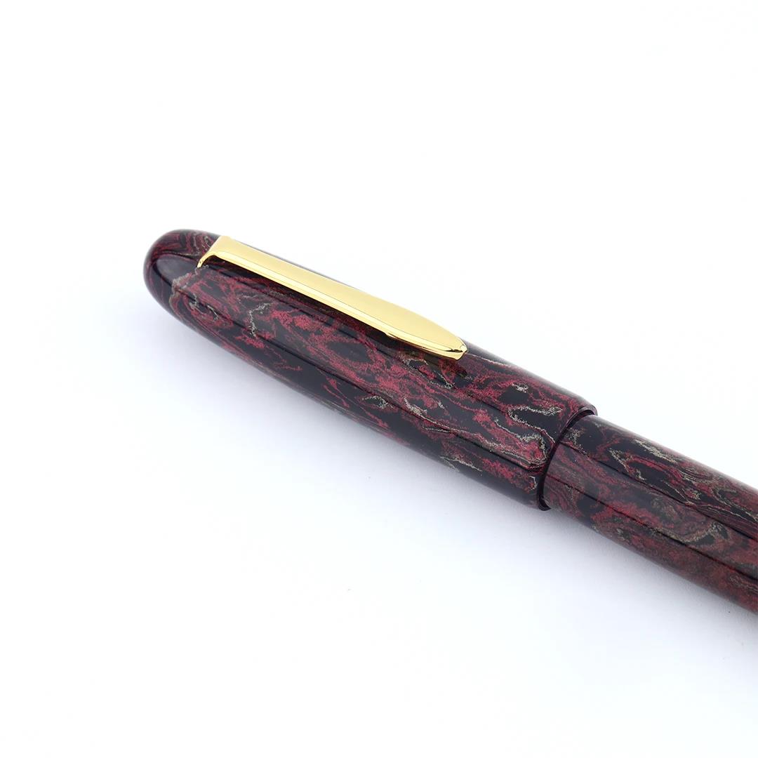 Eboya Emuya 宝珠 HOUJU / 棗 NATSUME M Model - Exclusive Sakura Glow Shade: Hard Rubber Fountain Pen with 14K Gold Nib