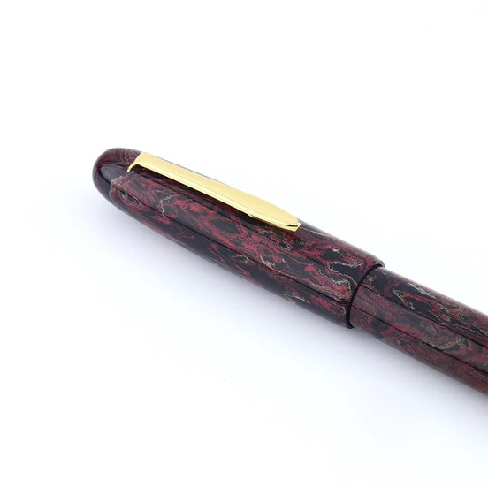 Eboya Emuya 宝珠 HOUJU / 棗 NATSUME M Model - Exclusive Sakura Glow Shade: Hard Rubber Fountain Pen with 14K Gold Nib