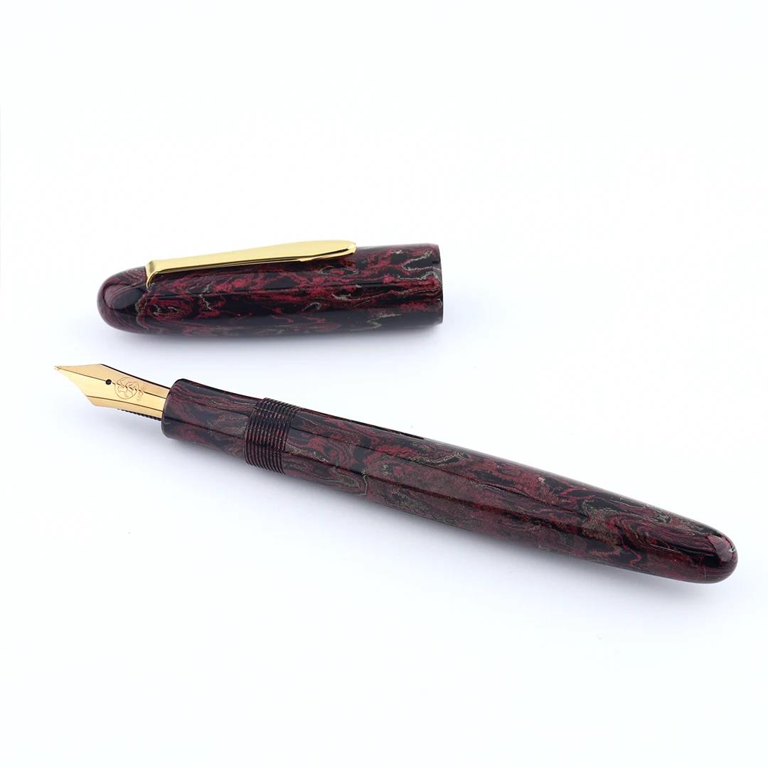 Eboya Emuya Hōju/Natsume Model - Exclusive Sakura Glow Shade: Hard Rubber Fountain Pen with 14K Gold Nib