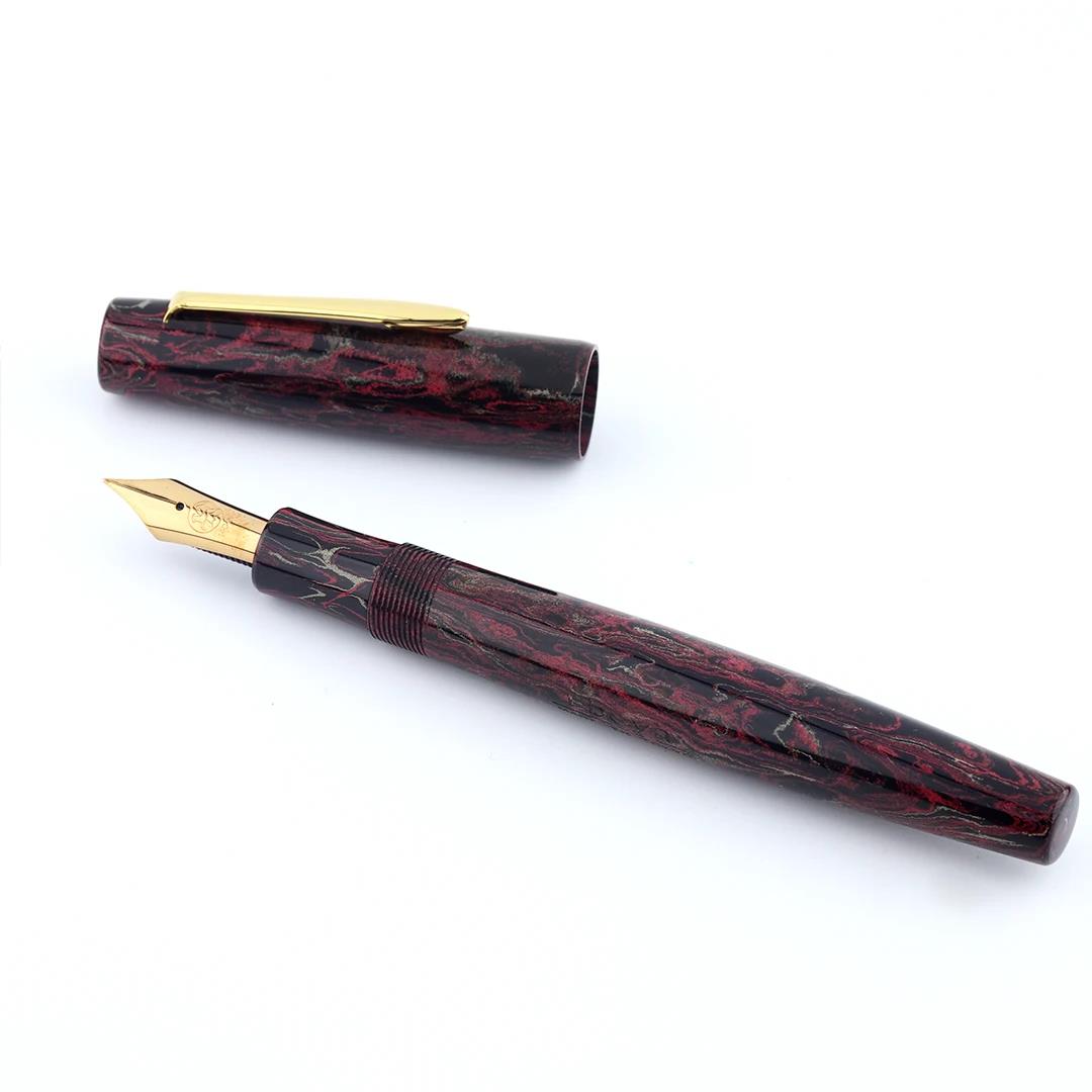 Eboya Emuya Hōju/Natsume Model - Exclusive Sakura Glow Shade: Hard Rubber Fountain Pen with 14K Gold Nib