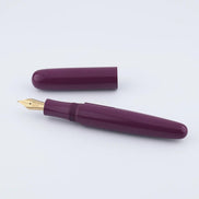 Eboya Emuya 萌芽 HOUGA  L Model - Exclusive Purple Shade: Hard Rubber Fountain Pen with 14K Gold Nib