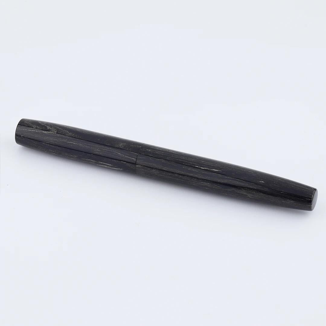 Eboya Emuya 萌芽 HOUGA / 方舟 HAKOBUNE M Model - Exclusive Black Divine Dragon Edition: Hard Rubber Fountain Pen with 14K Gold Nib
