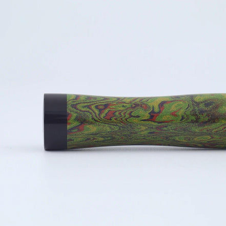 Eboya Emuya NALU Model - Exclusive Green Iridescent & Black Shade: Hard Rubber Fountain Pen with 14K Gold Nib