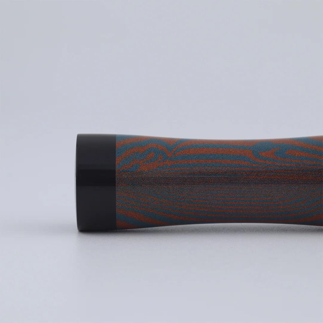 Eboya Emuya NALU Model - Exclusive Aqua Orange & Black Shade: Hard Rubber Fountain Pen with 14K Gold Nib