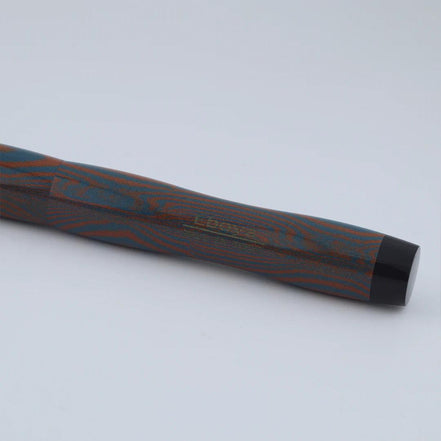 Eboya Emuya NALU Model - Exclusive Aqua Orange & Black Shade: Hard Rubber Fountain Pen with 14K Gold Nib