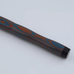 Eboya Emuya Nalu Model - Exclusive Aqua Orange & Black Shade: Hard Rubber Fountain Pen with 14K Gold Nib