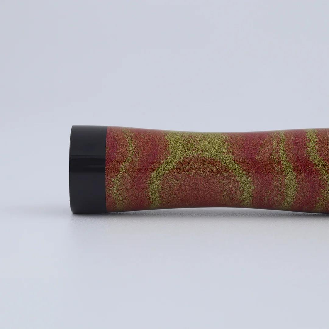 Eboya Emuya NALU Model - Exclusive Blaze & Black Shade: Hard Rubber Fountain Pen with 14K Gold Nib