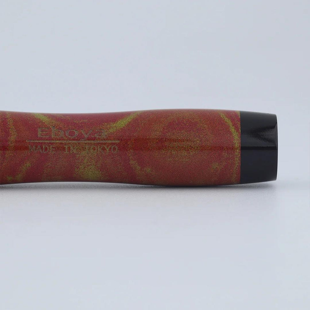 Eboya Emuya Nalu Model - Exclusive Blaze & Black Shade: Hard Rubber Fountain Pen with 14K Gold Nib